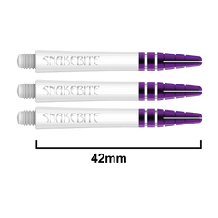 Red Dragon Nitrotech Peter Wright Snakebite Shafts - White Purple - Medium 42 mm - FutureDart