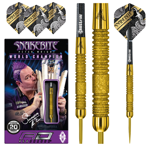 Red Dragon Peter Wright Euro 11 Element Gold PC 20 steel darts 20g