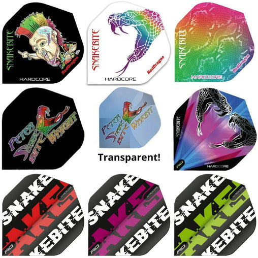 Red Dragon Peter Wright "Snakebite" Vol.2 Dart Flights - Snakebite Hardcore Cartoon - FutureDart