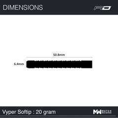 Red Dragon Peter Wright Snakebite Vyper Softdarts 20g, 21g, 22g - 20g - FutureDart