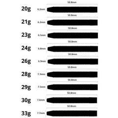 Red Dragon Razor Edge Steeldarts 20g, 21g, 23g, 24g, 26g, 28g , 29g, 30g, 33g - 20g - FutureDart