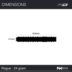 Red Dragon Rogue Steeldarts 22g, 24g, 26g - 22g - FutureDart