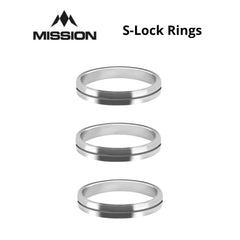S - Lock Rings Aluminium Schaftringe Flight Ringe Slot Lock - Silver - FutureDart