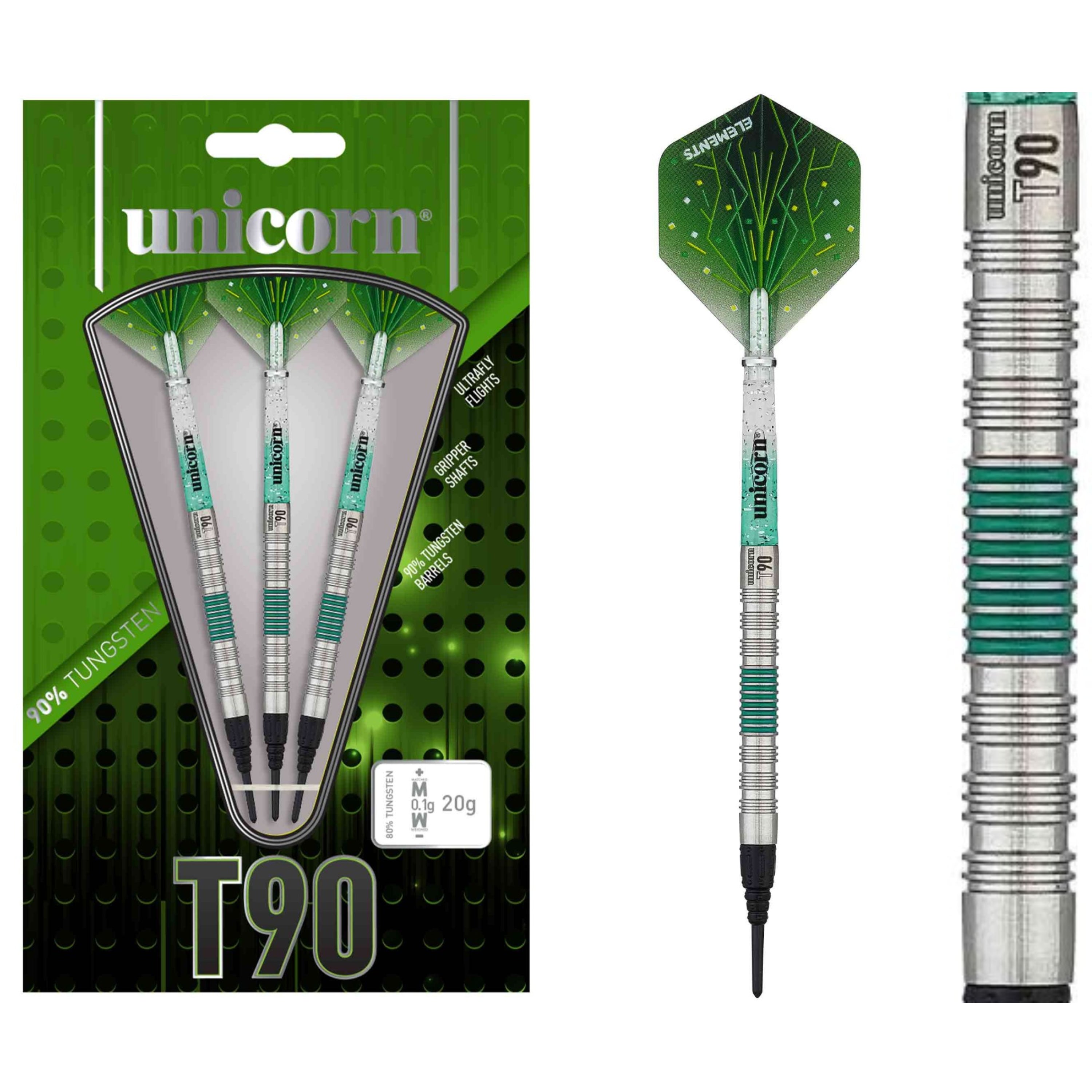Unicorn Core XL T90 Softdarts 19g, 21g, 23g