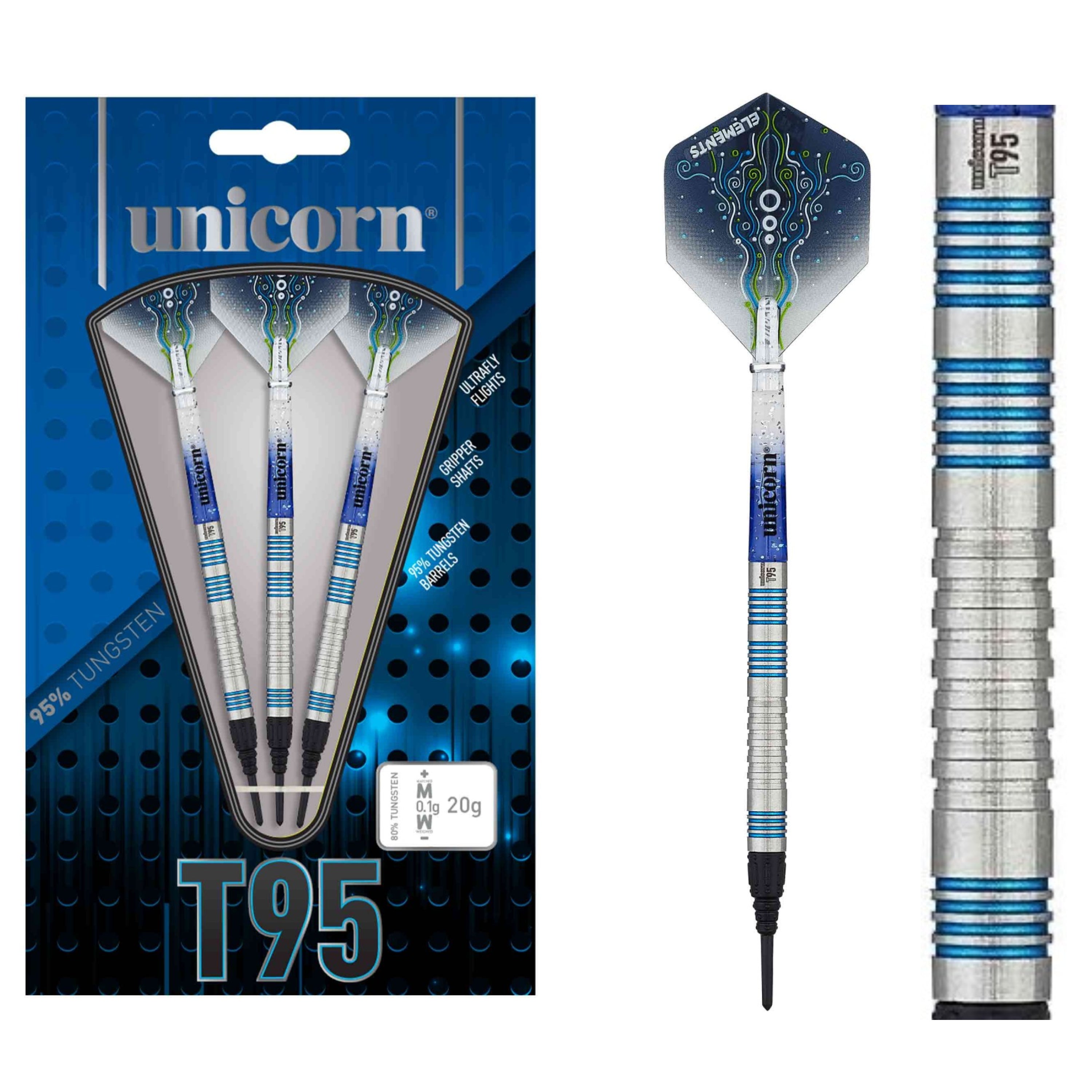 Unicorn Core XL T95 Softdarts 18g, 20g, 22g