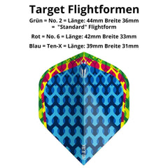Target Fabric Pro Ultra Flights - Blau - No. 6 - FutureDart