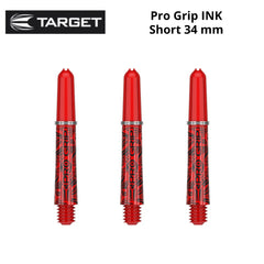Target Pro Grip Ink Shafts - Red - Short 34 mm - FutureDart