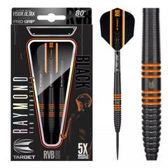Target RVB Raymond Van Barneveld 80% Black Tungsten Steeldarts 22g, 24g, 26g - 22g - FutureDart