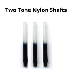 Two Tone Nylon Shafts - Medium 48mm - Black - FutureDart