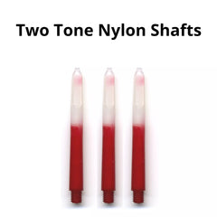 Two Tone Nylon Shafts - Medium 48mm - Red - FutureDart
