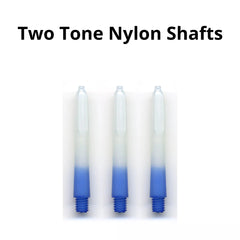 Two Tone Nylon Shafts - Short 35mm - Blue - FutureDart