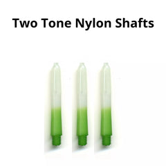 Two Tone Nylon Shafts - Short 35mm - Green - FutureDart