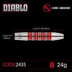 Winmau Diablo Torpedo Steeldarts 24g, 26g, 28g - 24g - FutureDart