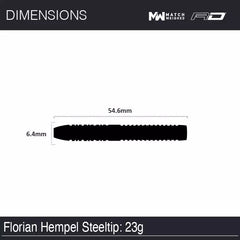 Winmau Florian Hempel Steeldarts 23g, 25g - 23g - FutureDart