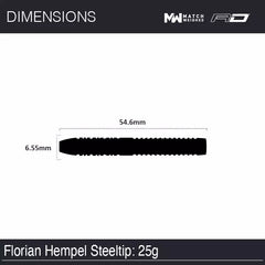 Winmau Florian Hempel Steeldarts 23g, 25g - 23g - FutureDart