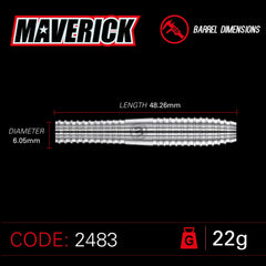 Winmau Maverick Steeldarts 21g, 22g, 23g, 24g, 25g - 21g - FutureDart