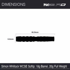 Winmau Simon Whitlock World Cup Special Edition Softdarts 20g - FutureDart