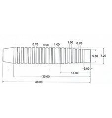 McCoy Marksman 15 - 90% Tungsten Softdartbarrels - Silver