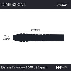 Winmau Dennis Priestley Steeldarts 21g, 23g, 25g