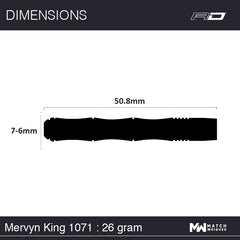 Winmau Mervyn King Steeldarts 22g, 24g, 26g