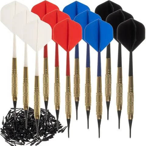 12 Dartpfeile Softdarts Dart Set 18g + 200 Dartspitzen - FutureDart