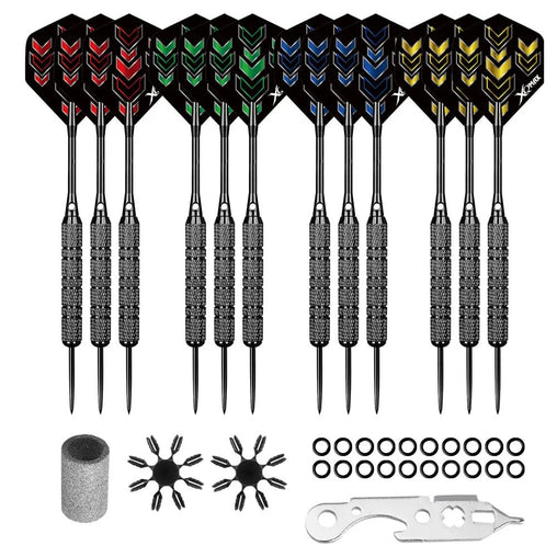 12 Steeldarts Dart Set 22g + Zubehör (74teilig) - FutureDart