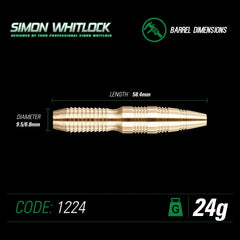 Winmau Simon Whitlock steel darts 22g, 24g