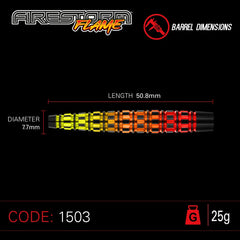 Winmau Firestorm Flame steel darts 21g, 23g, 25g
