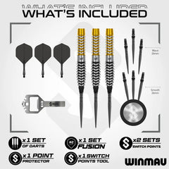 Winmau Exion Switch Point Darts - Torpedo Steeldarts 22g, 23g, 24g