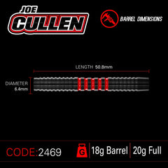 Winmau Joe Cullen 85% soft darts 20g
