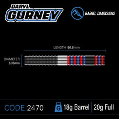Winmau Daryl Gurney 85% miękkie rzutki 20g