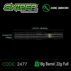 Miękkie rzutki Winmau Sniper Black 20g