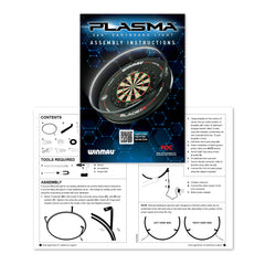 Winmau Plasma Dartboard LED Beleuchtung & Black Proline Surround Bundle