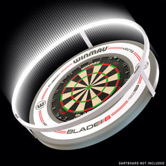 Winmau Plasma ICE Dartboard LED Beleuchtung & Grey/White Pro-Line Surround Bundle