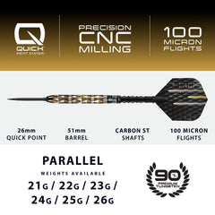 Harrows Imperial Diamond Quick Point Steeldarts 90% Wolfram