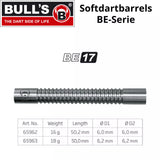 Bulls BE-17 80% Tungsten soft dart barrels