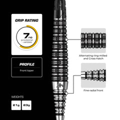 Mission Cameron Carolissen R2.5 Steeldarts 95% Tungsten