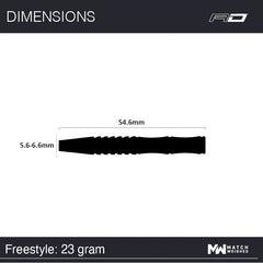 Red Dragon Freestyle V1 Steeldarts 21g, 23g