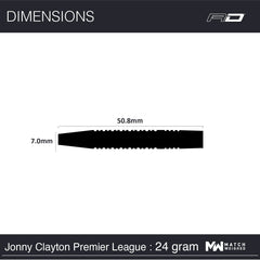 Red Dragon Jonny Clayton Premier League Special Edition Steeldarts 22g, 24g