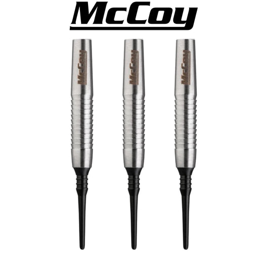 McCoy Shark - 90% wolframowe miękkie lufy do darta - srebrne