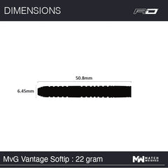 Winmau Michael Van Gerwen MvG Vantage Softdarts 20g