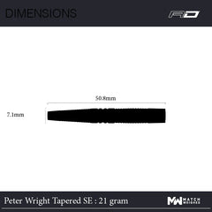 Red Dragon Peter Wright World Champion Tapered SE Steeldarts 21g, 23g