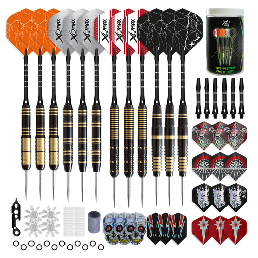 XQ Max Dart-Set 12 Steeldarts (20gr/24gr) + Zubehör
