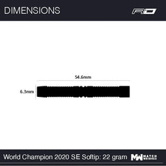 Red Dragon Peter Wright Snakebite World Champion SE 2020 Softdarts 20g, 22g