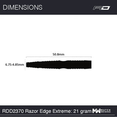Red Dragon Razor Edge Extreme Steeldarts 21g, 22g, 23g, 24g