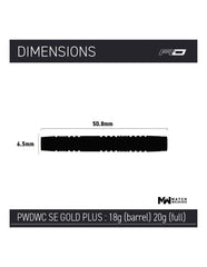 Red Dragon Peter Wright Snakebite Double World Champion SE Gold Plus Softdarts 20g