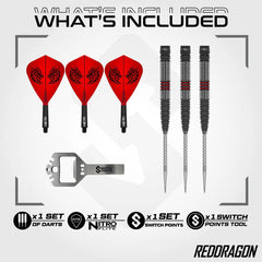 Red Dragon Jonny Clayton Hiraeth Switch Point Steeldarts 22g, 23g