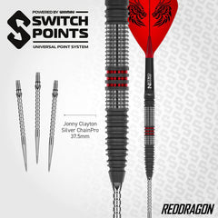 Red Dragon Jonny Clayton Hiraeth Switch Point Steeldarts 22g, 23g
