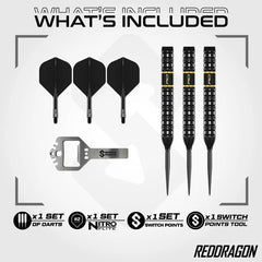 Red Dragon Ascend Parallel Switch Point Steeldarts 22g, 23g, 24g