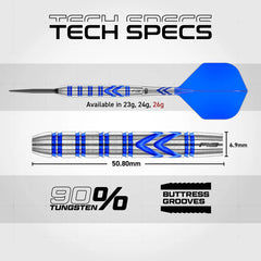 Red Dragon Gerwyn Price  Iceman Blue 90% Switch Point Steeldarts 22g, 24g, 26g
